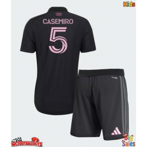 Inter Miami Casemiro #5 Replica Away Stadium Kit for Kids 2026-27 Short Sleeve (+ pants)
